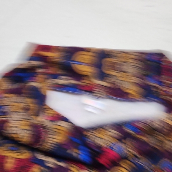 LuLaRoe Blue Red Embellished Pencil Midi Skirt - Picture 8 of 9